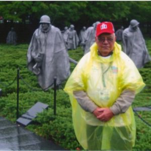 Korean War Veteran, Gerald Sharp, at the Korean War Memorial in Washington, D.C., on Thursday, October 2, 2012. Sharp was on the Great River Honor Flight’s 15th Mission.